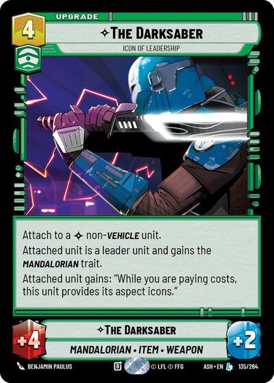 The Darksaber - Icon of Leadership - 135/264 - Legendary - Ashes of the Empire