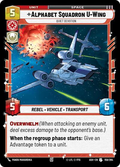 Alphabet Squadron U-Wing - Quiet Devotion - 159/264 - Uncommon - Ashes of the Empire
