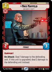 Migs Mayfeld - How About a Toast? - 168/264 - Rare - Ashes of the Empire