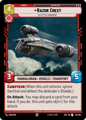 Razor Crest - Outfitted Armament - 172/264 - Uncommon - Ashes of the Empire