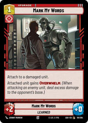 Mark My Words - 181/264 - Common - Ashes of the Empire
