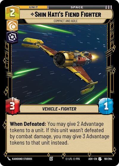 Shin Hati's Fiend Fighter - Compact and Agile - 191/264 - Uncommon - Ashes of the Empire