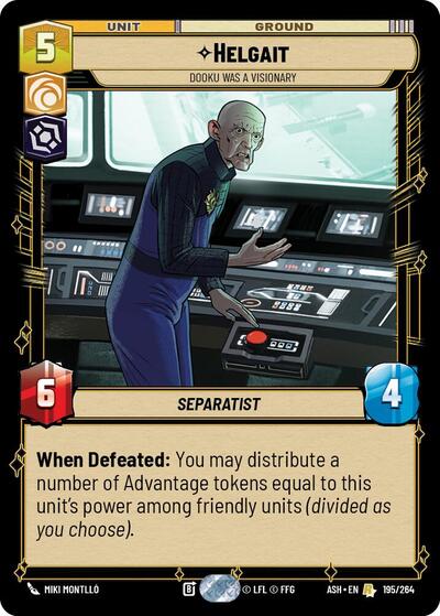 Helgait - Dooku Was a Visionary - 195/264 - Rare - Ashes of the Empire