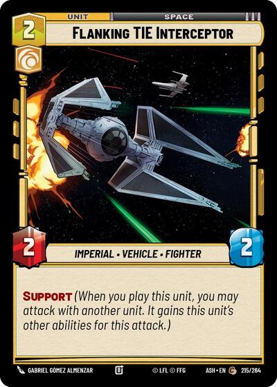 Flanking TIE Interceptor - 215/264 - Common - Ashes of the Empire