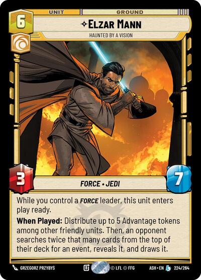 Elzar Mann - Haunted by a Vision - 224/264 - Legendary - Ashes of the Empire