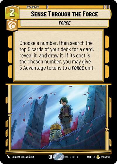 Sense Through the Force - 235/264 - Rare - Ashes of the Empire