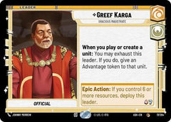 Greef Karga - Gracious Magistrate - 17/264 - Common - Ashes of the Empire