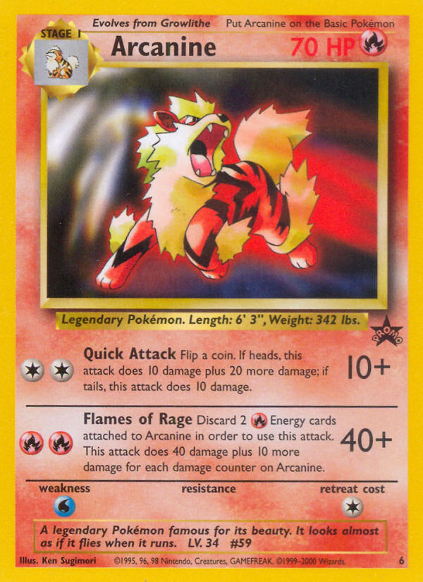 Arcanine - 06/53 - Wizards Black Star Promos