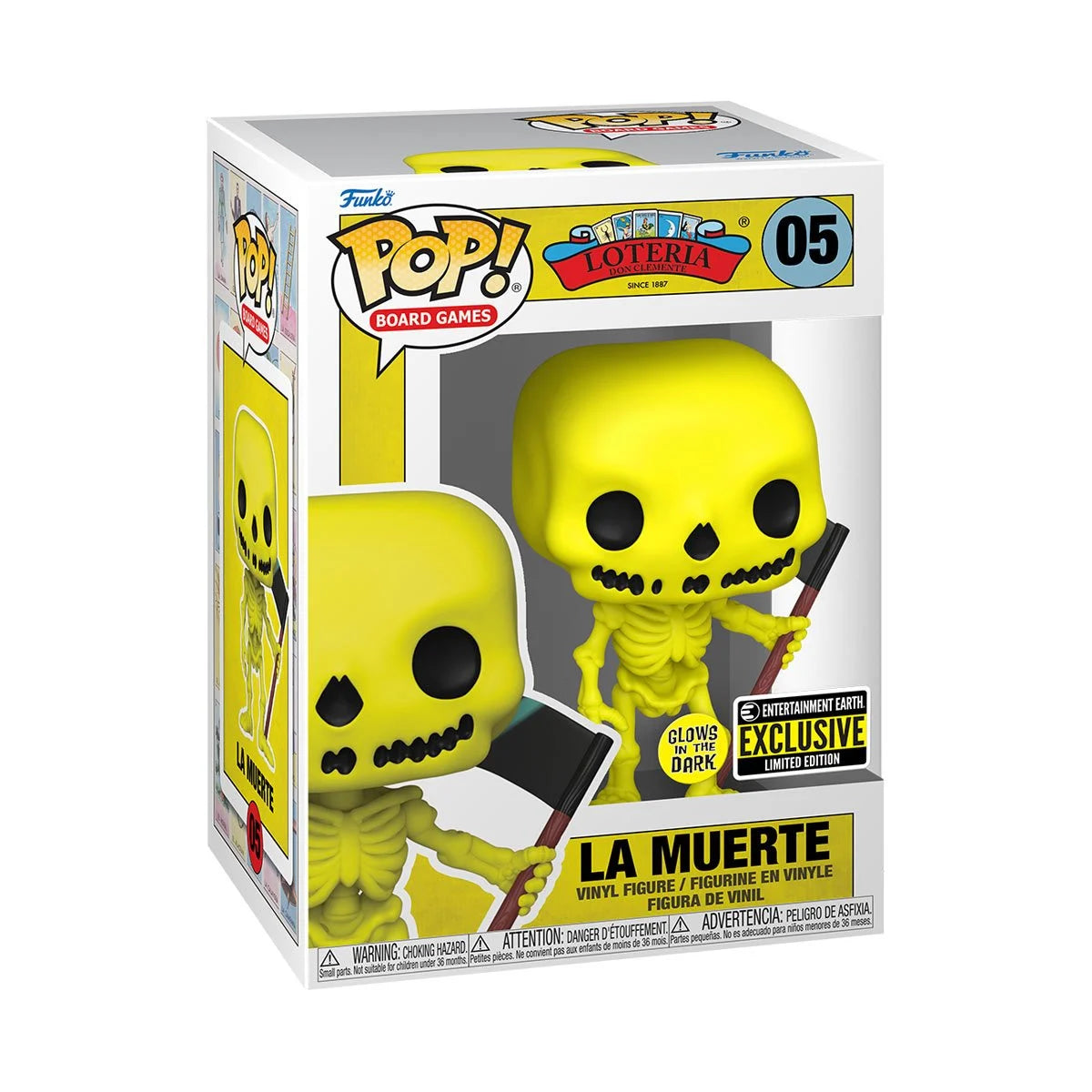 Loteria La Muerte Glow-in-the-Dark Pop! Vinyl Figure - Entertainment Earth Exclusive