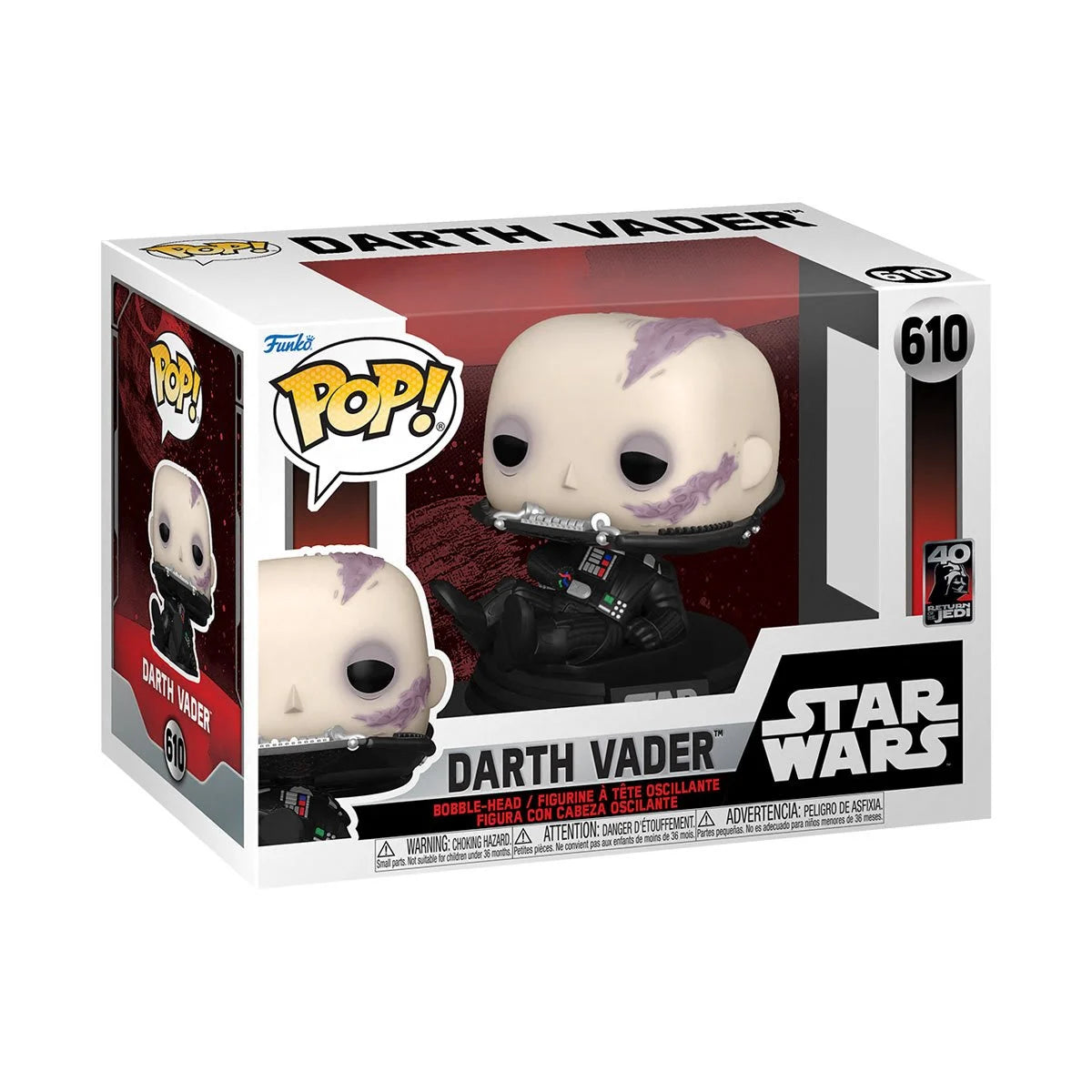 Star Wars: Return of the Jedi 40th Anniversary Darth Vader (unmasked) Funko Pop! Vinyl Figure