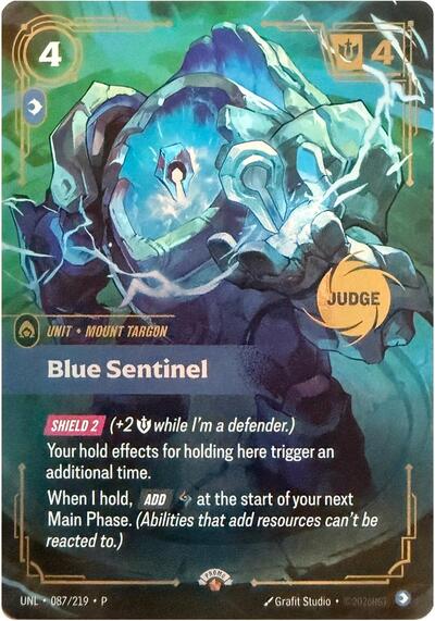 Blue Sentinel - 087/219 - Promo - Riftbound Judge Promotional Cards