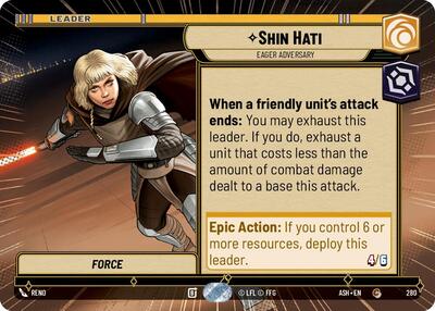 Shin Hati - Eager Adversary - 280 - Common (Hyperspace) - Ashes of the Empire