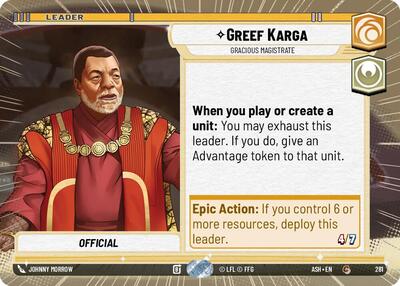 Greef Karga - Gracious Magistrate - 281 - Common (Hyperspace) - Ashes of the Empire