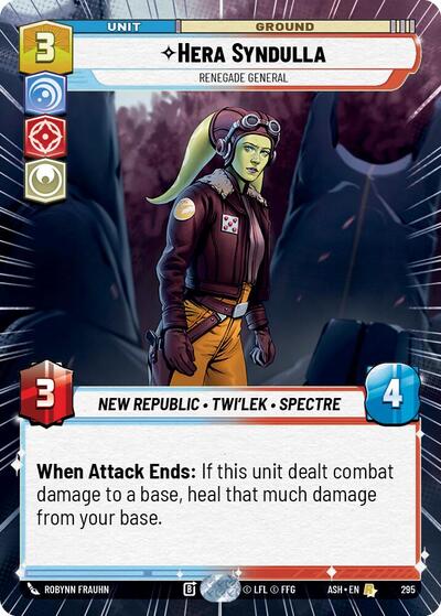 Hera Syndulla - Renegade General - 295 - Rare (Hyperspace) - Ashes of the Empire