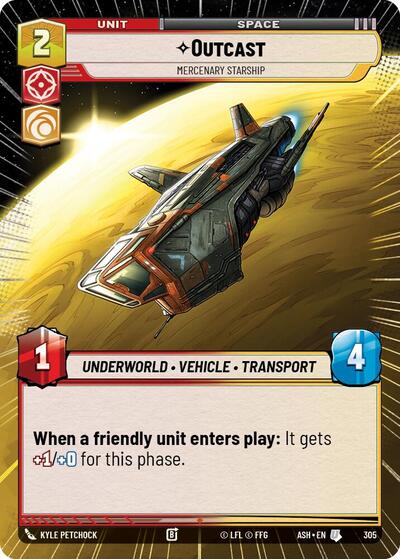 Outcast - Mercenary Starship - 305 - Uncommon (Hyperspace) - Ashes of the Empire