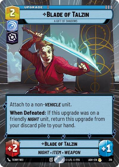 Blade of Talzin - A Gift of Shadows - 319 - Rare (Hyperspace) - Ashes of the Empire