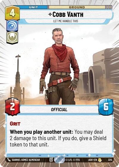 Cobb Vanth - Let Me Handle This - 324 - Rare (Hyperspace) - Ashes of the Empire
