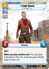 Cobb Vanth - Let Me Handle This - 324 - Rare (Hyperspace) - Ashes of the Empire