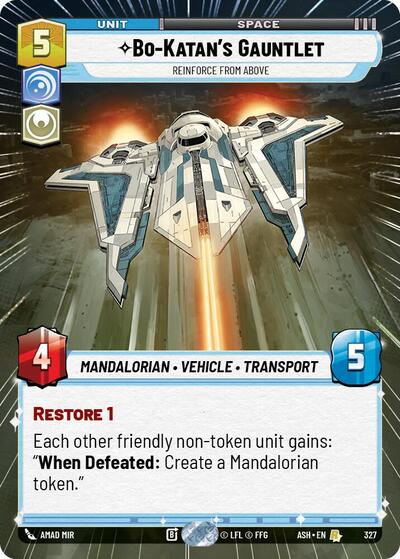 Bo-Katan's Gauntlet - Reinforce from Above - 327 - Rare (Hyperspace) - Ashes of the Empire