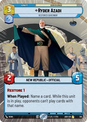 Ryder Azadi - Restored Governor - 341 - Rare (Hyperspace) - Ashes of the Empire