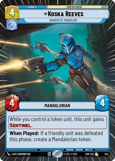 Koska Reeves - Warrior of Mandalore - 343 - Rare (Hyperspace) - Ashes of the Empire