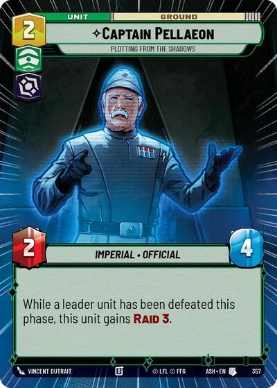 Captain Pellaeon - Plotting from the Shadows - 357 - Uncommon (Hyperspace) - Ashes of the Empire