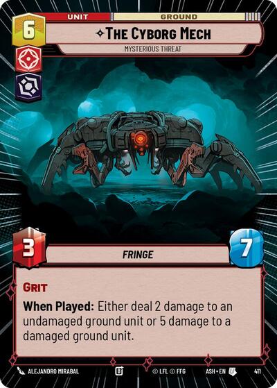 The Cyborg Mech - Mysterious Threat - 411 - Uncommon (Hyperspace) - Ashes of the Empire