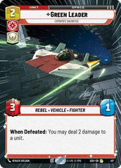 Green Leader - Crynyd's Sacrifice - 417 - Rare (Hyperspace) - Ashes of the Empire