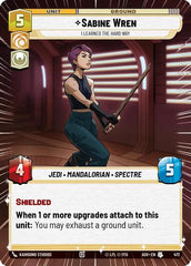 Sabine Wren - I Learned the Hard Way - 472 - Uncommon (Hyperspace) - Ashes of the Empire