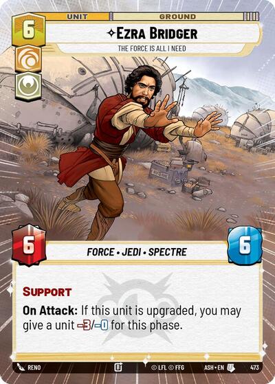 Ezra Bridger - The Force is All I Need - 473 - Uncommon (Hyperspace) - Ashes of the Empire