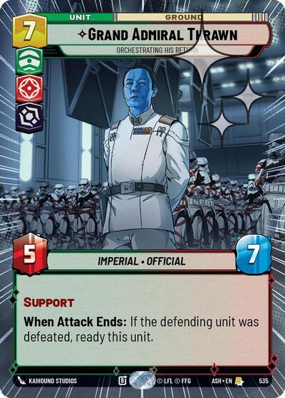 Grand Admiral Thrawn - Orchestrating His Return - 535 - Rare (Hyperspace Foil) - Ashes of the Empire