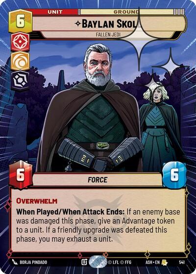 Baylan Skoll - Fallen Jedi - 541 - Rare (Hyperspace Foil) - Ashes of the Empire