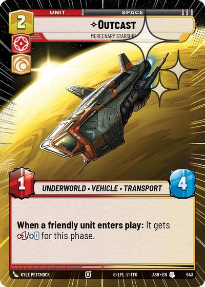 Outcast - Mercenary Starship - 543 - Uncommon (Hyperspace Foil) - Ashes of the Empire