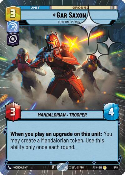 Gar Saxon - Coveting Power - 549 - Rare (Hyperspace Foil) - Ashes of the Empire