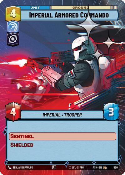 Imperial Armored Commando - 550 - Common (Hyperspace Foil) - Ashes of the Empire