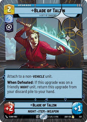 Blade of Talzin - A Gift of Shadows - 557 - Rare (Hyperspace Foil) - Ashes of the Empire