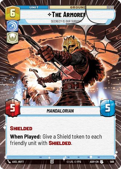 The Armorer - Secrecy is Our Survival - 566 - Uncommon (Hyperspace Foil) - Ashes of the Empire