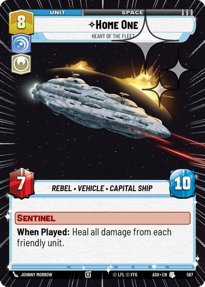Home One - Heart of the Fleet - 567 - Uncommon (Hyperspace Foil) - Ashes of the Empire