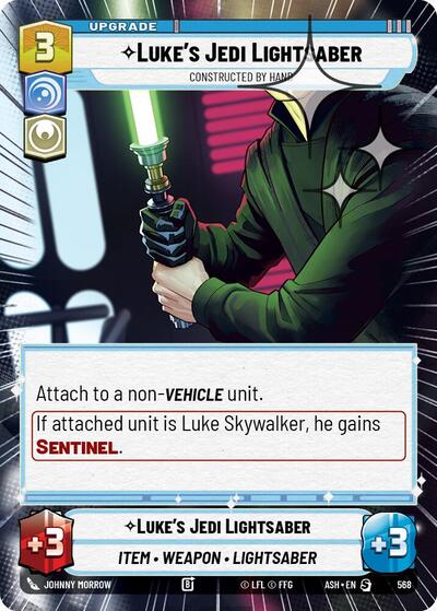 Luke's Jedi Lightsaber - Constructed by Hand - 568 - Special (Hyperspace Foil) - Ashes of the Empire