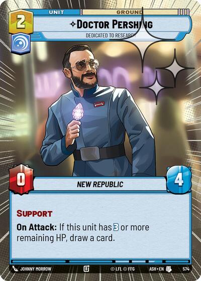Doctor Pershing - Dedicated to Research - 574 - Uncommon (Hyperspace Foil) - Ashes of the Empire