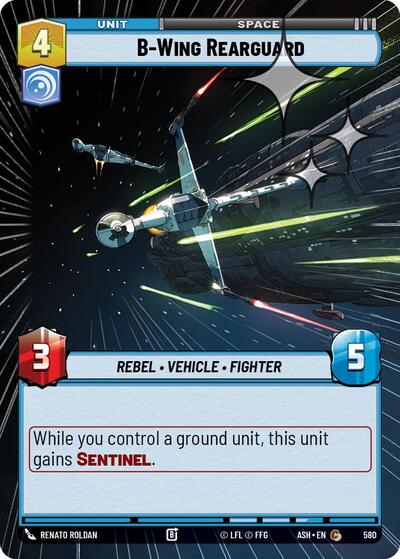 B-Wing Rearguard - 580 - Common (Hyperspace Foil) - Ashes of the Empire