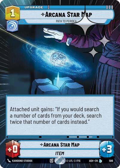 Arcana Star Map - Path to Peridea - 586 - Legendary (Hyperspace Foil) - Ashes of the Empire