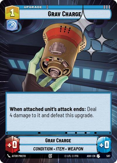 Grav Charge - 587 - Uncommon (Hyperspace Foil) - Ashes of the Empire