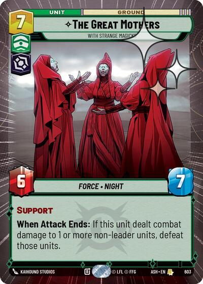 The Great Mothers - With Strange Magicks - 603 - Rare (Hyperspace Foil) - Ashes of the Empire