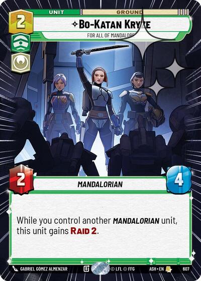 Bo-Katan Kryze - For All of Mandalore - 607 - Rare (Hyperspace Foil) - Ashes of the Empire
