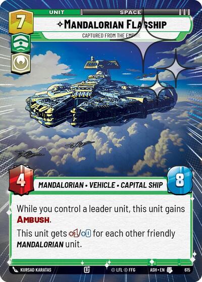 Mandalorian Flagship - Captured from the Empire - 615 - Uncommon (Hyperspace Foil) - Ashes of the Empire