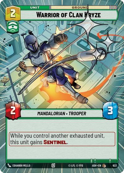Warrior of Clan Kryze - 622 - Common (Hyperspace Foil) - Ashes of the Empire