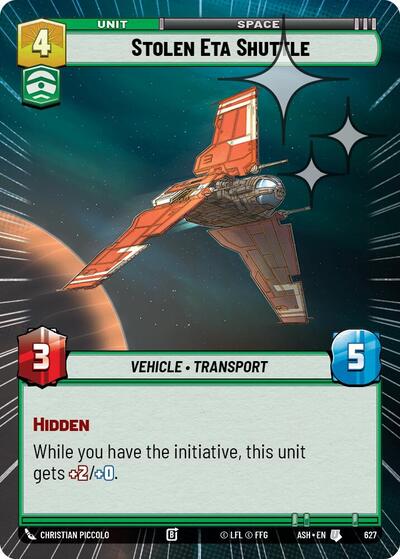 Stolen Eta Shuttle - 627 - Uncommon (Hyperspace Foil) - Ashes of the Empire