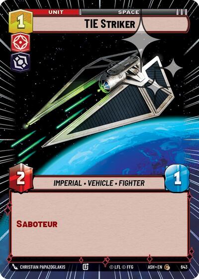 TIE Striker - 643 - Common (Hyperspace Foil) - Ashes of the Empire