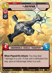 Justifier - Relentless - 648 - Uncommon (Hyperspace Foil) - Ashes of the Empire